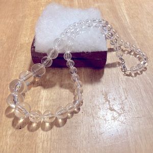 Clear beaded necklace